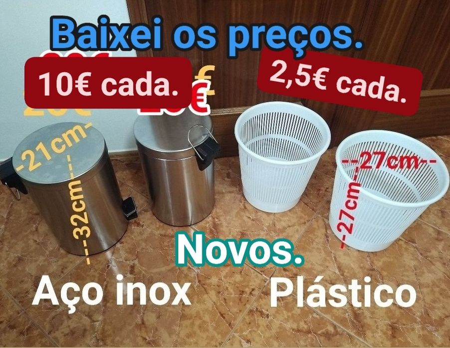 Caixote de lixo em inox caixote em plástico escola casa quarto coz