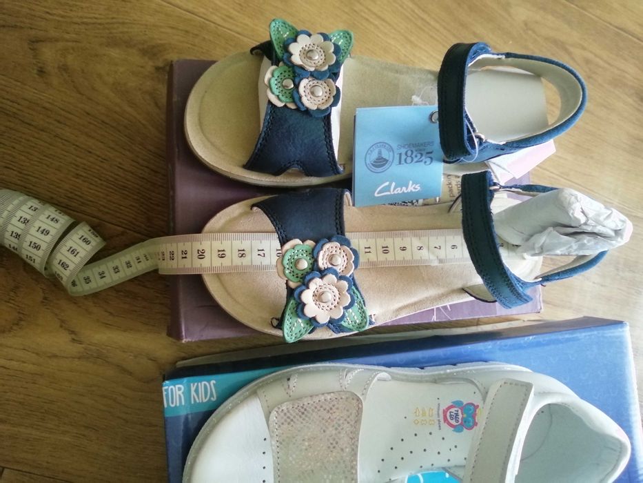 Новые кожаные босоножки/босоніжки Clarks(как Ecco) 29р-30р/19см