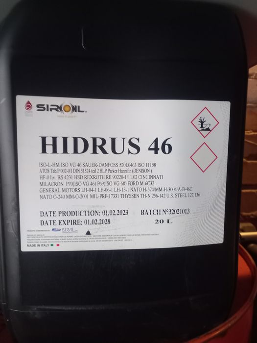 Олива гідравлічна SIROIL HIDRUS 46 20 л