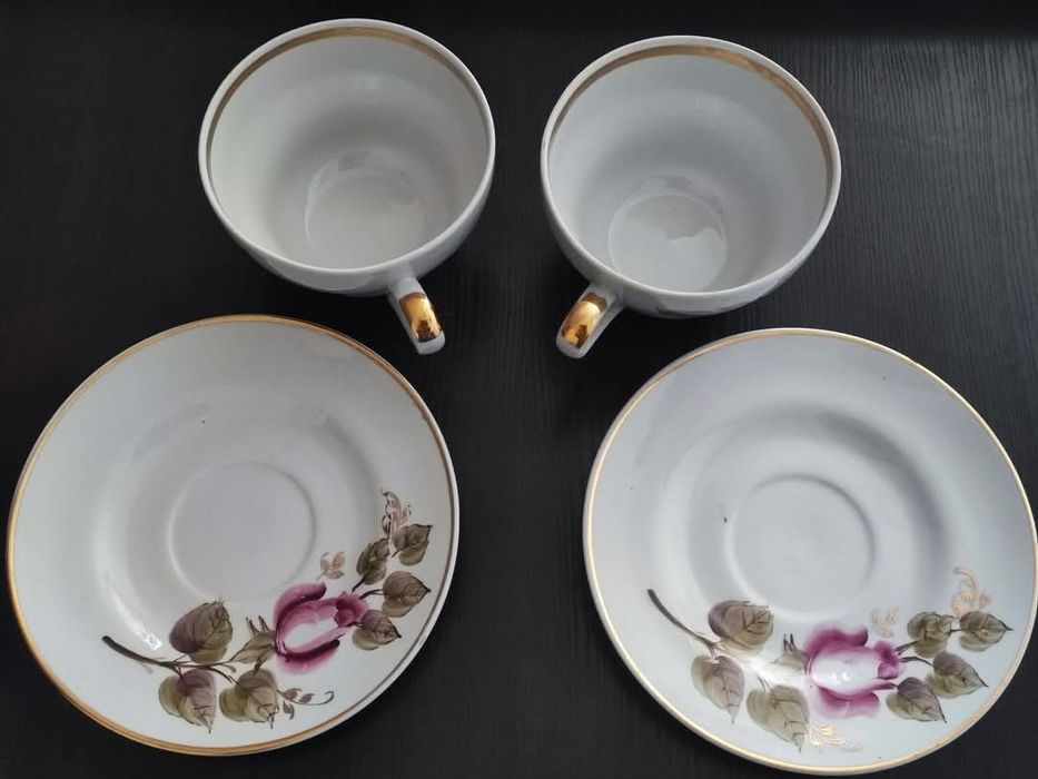 Porcelana ZSRR DUŻA filużanka ze spodkiem DUO