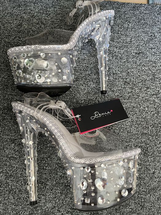 Szklanki Pole Dance 39 nowe transparentne Roxie Luve jak pleaser