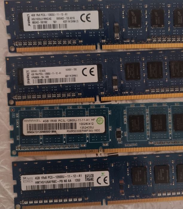 Lote Memórias DDR3 18GB – 3x4GB + 3x2GB – Várias Marcas