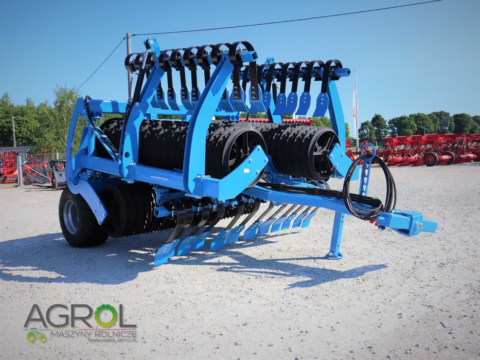 Wał posiewny 6,3m fi 600 z włóką Inter-Tech koła 400ki Agro-Factory