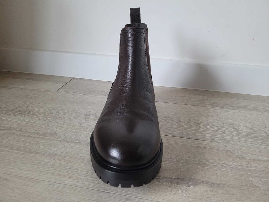 Buty sztyblety ZARA męskie 41 brązowe wysokie brown