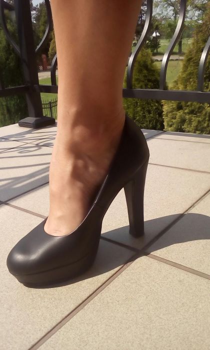 Czarne szpilki, buty na obcasie r.36
