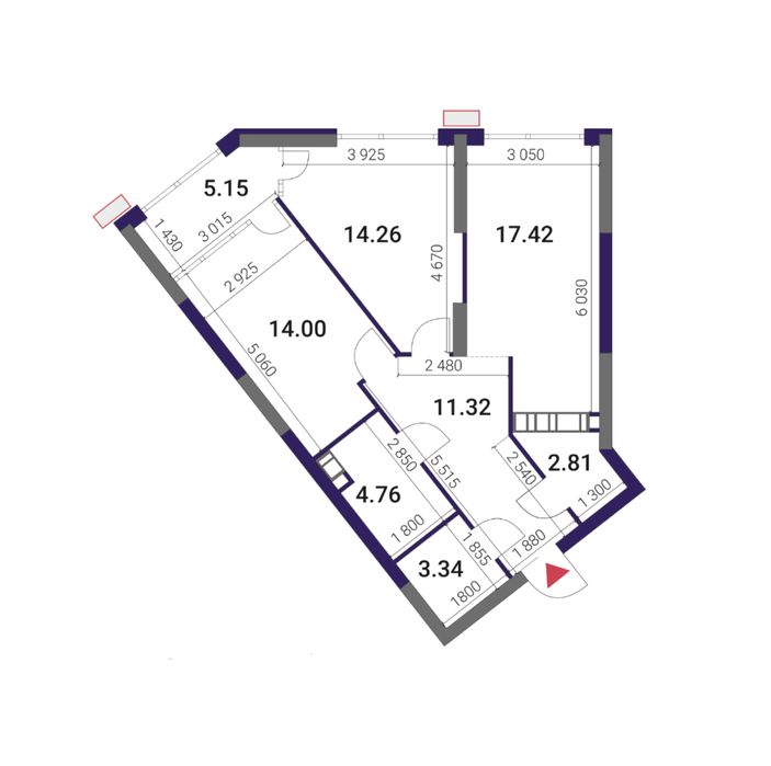 2-комнатная квартира по адресу (площадь 73 м²) - Atlanta.ua - фото 2
