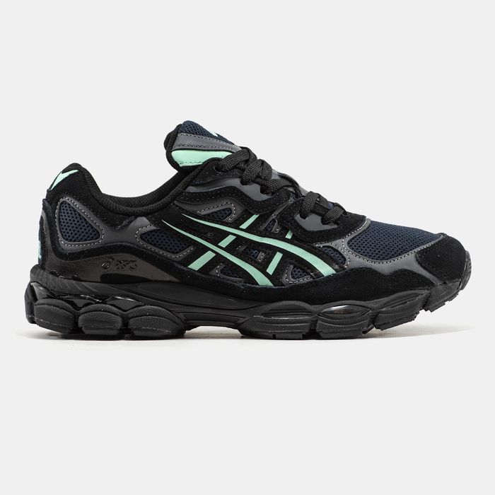 Кросівки Кроссовки Asics Gel-NYC Black Mint Чёрный Мятный Чорний Мята Кросовки повсякденні
