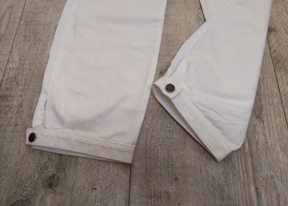 Białe spodnie r. 44 42 XL XXL joggery
