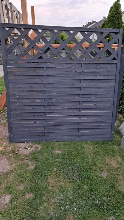 Płot lamelowy drewniany Stelmet 180x180 + 90x180