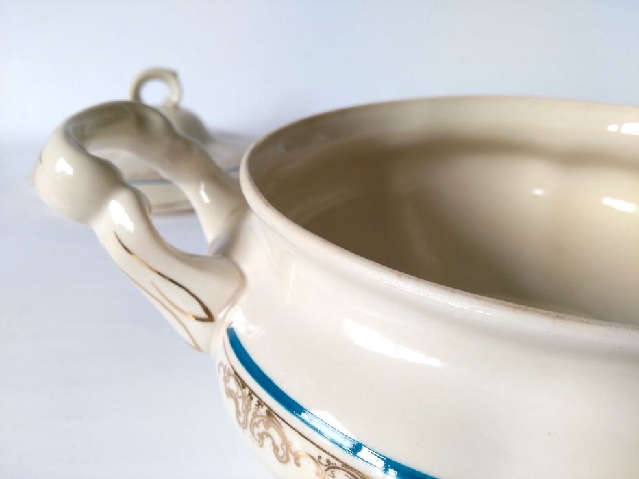 Waza teryna ecru Chodzież baśniowa złocona turkusowy cudna