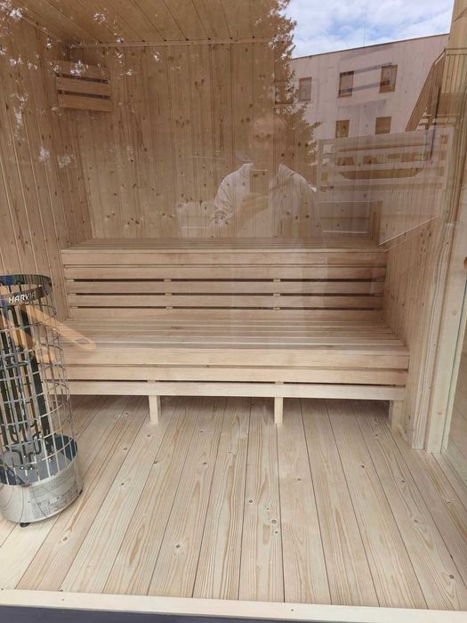 Sauna Ogrodowa Olaya 3 2,3x2,0m Witryna + Ocieplona + Piec