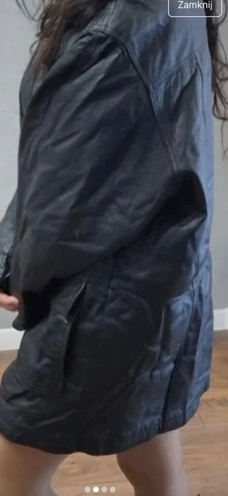 Czarna kurtka skóra unisex