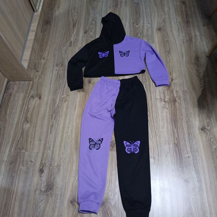 Dres fioletowo-czarny 11/12 lat