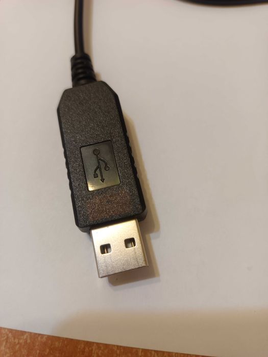 Кабель -преобразователь повышающий DC5-DC12V, USB -штекер 5.5x2,1mm.