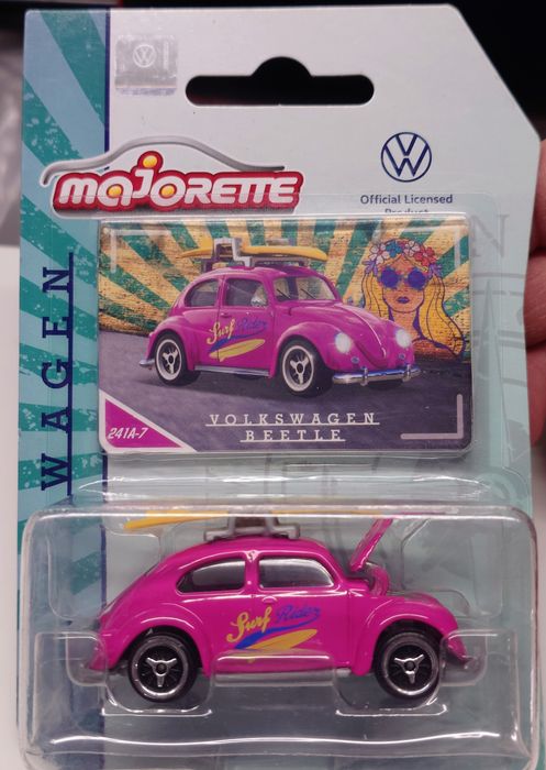 Majorette Volkswagen Beetle VW Garbus żuczek żuk deska surfer klasyk surfing luz