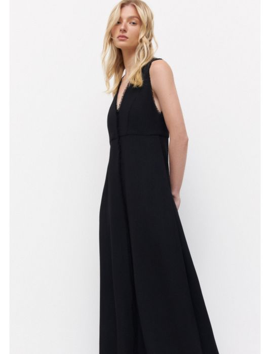 Чорна сукня з бахромою Sydney від HUKH