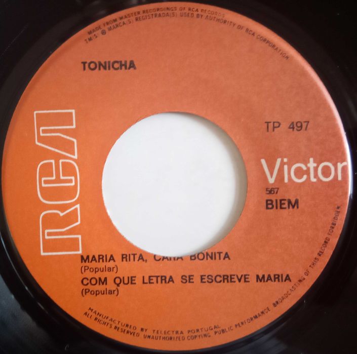 Tonicha	- - - - -	Modas do Alentejo	- - - - -	EP