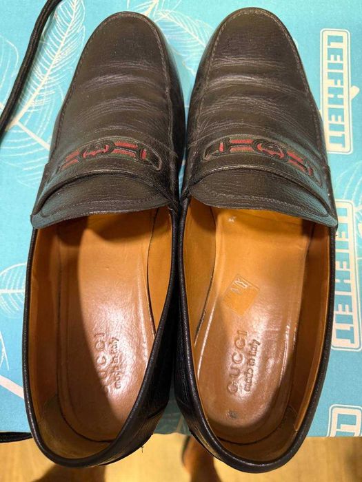 лофери шкіряні чоловічі GUCCI Web Horsebit Jordaan