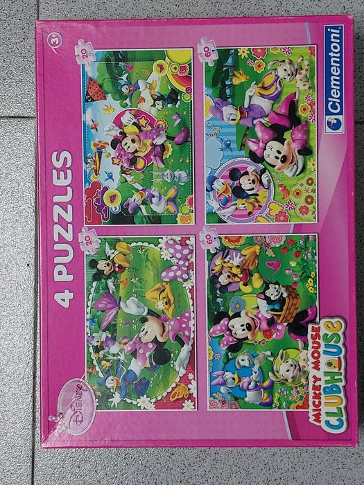 Puzzles Infantis Frozen, Mickey, Doutora Brinquedos, Bela, Animais