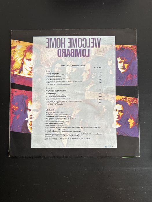 Lombard - Welcome Home ZPR 1990 Vinyl