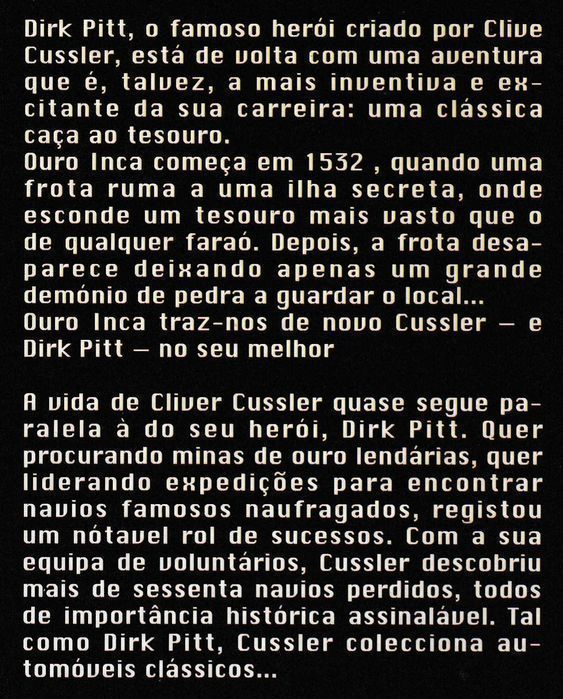 Livro Ouro Inca de Clive Cussler [Portes Grátis]