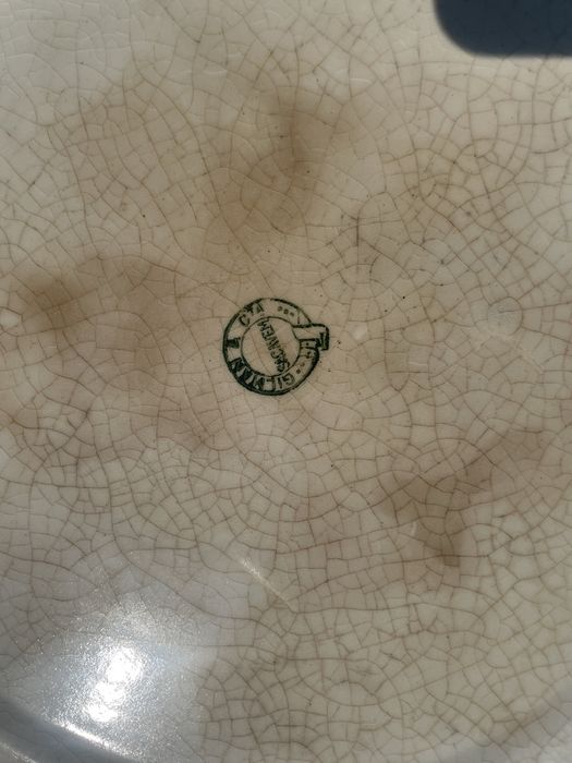 Prato grande de cerâmica de sacavém
