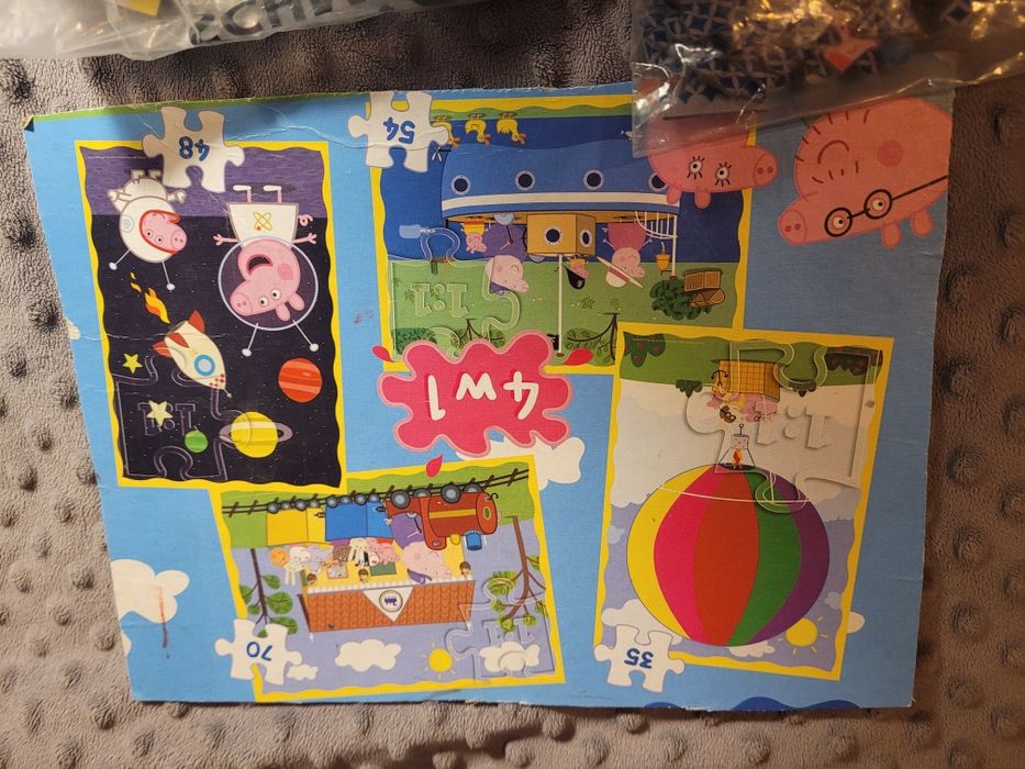 Triangles układanka przestrzenna Beniamin gratis puzzle Świnka Peppa