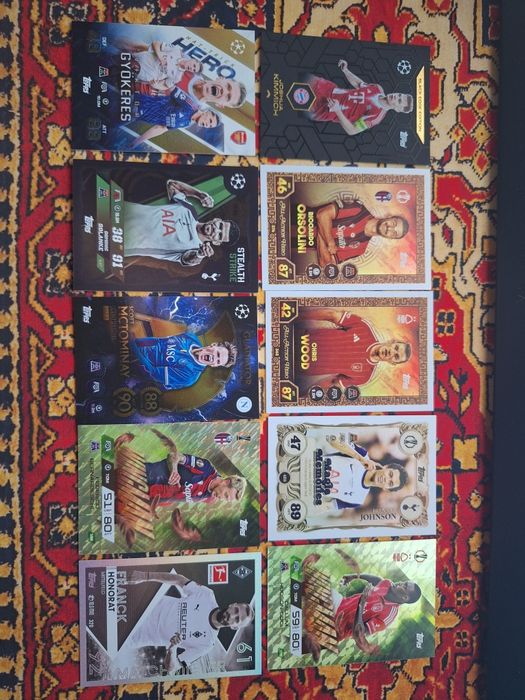 Zestaw 10 kart Topps Match Attax 2025/26 | Black Edge, Inserty, Stan BDB!