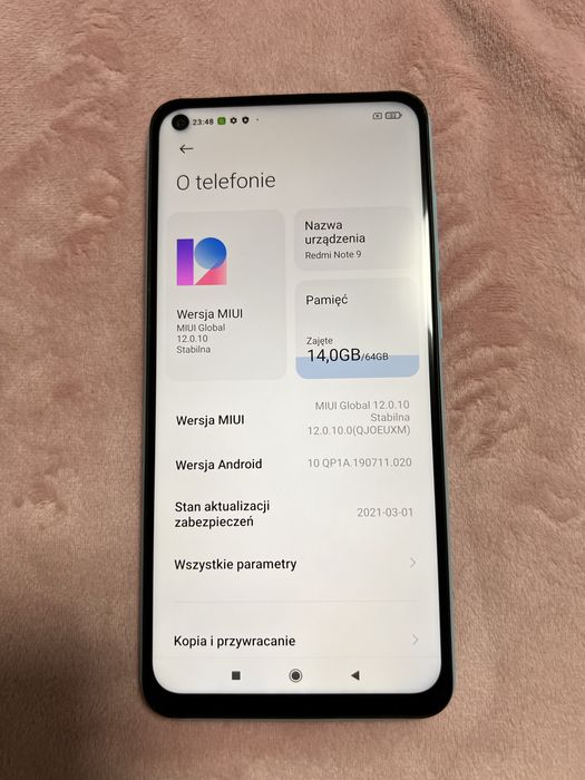 Smartfon Xiaomi Redmi Note 9