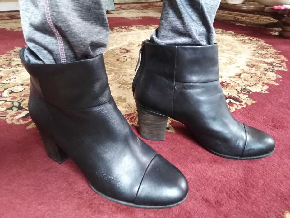 skórzane botki damskie rozmiar 43,5 (wkładka 29cm)