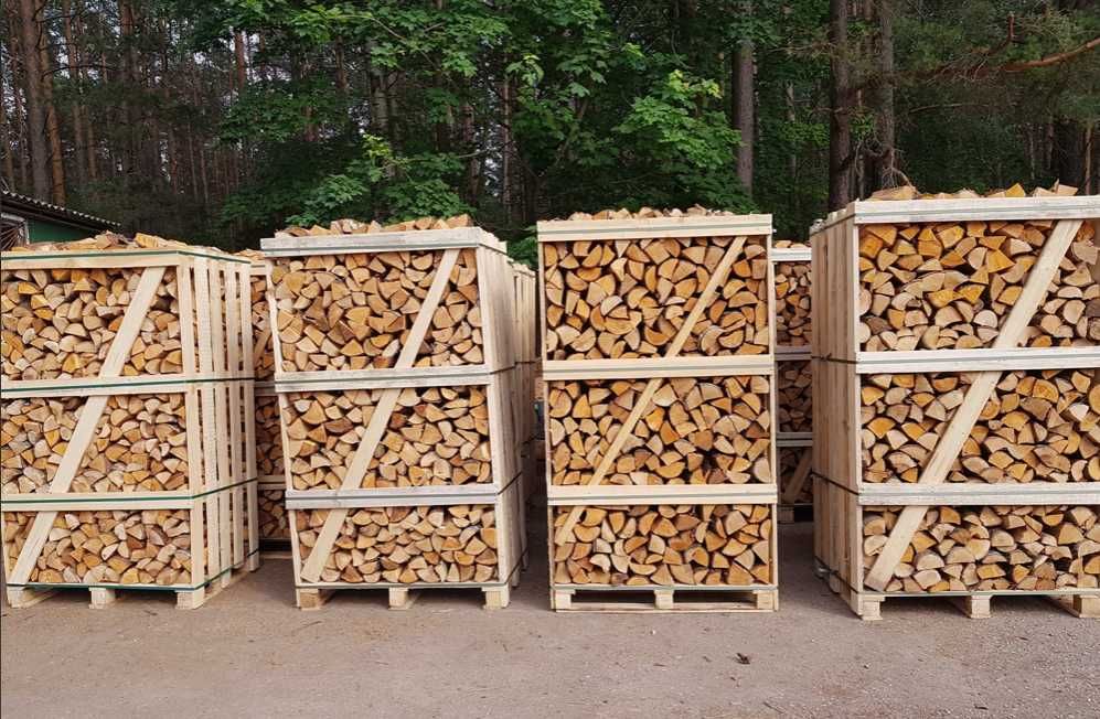 SUCHE DREWNO KOMINKOWE Sezonowane Buk Grab Dąb Jesion Wysuszone