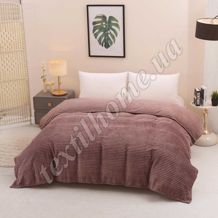 Покривало велюрове ШАРПЕЙ “Полоса” | 150×200 та 200×220 | М’яке