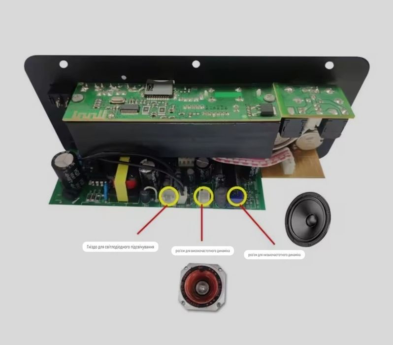 Bluetooth автомобильный усилитель D10-II 12В/24В (AUX,TF,USB, звук