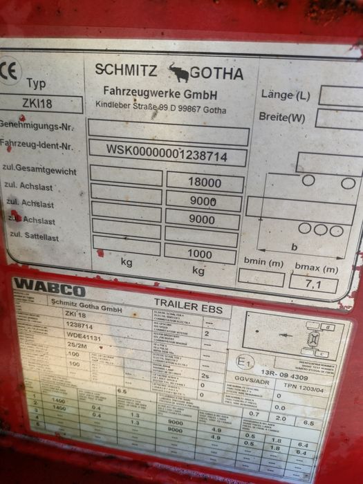 Schmitz-Gotha ZKI 18 Przyczepa Wywrotka