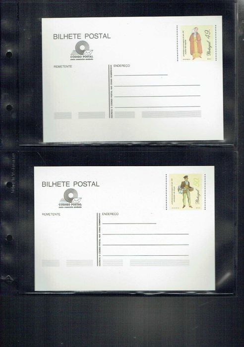 Filatelia - 50 Inteiros Postais Base diferentes (1974 a 2009)