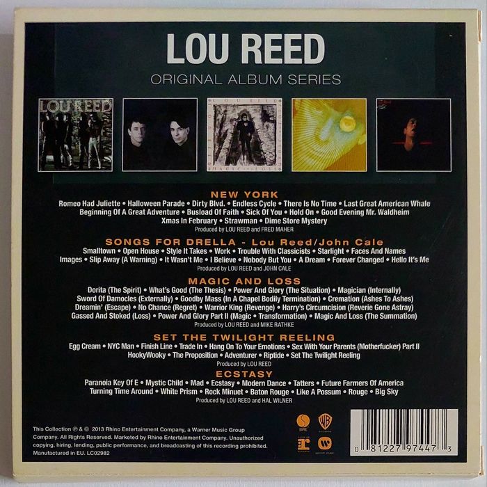 CDs - LOU Reed - 5×Original Albums