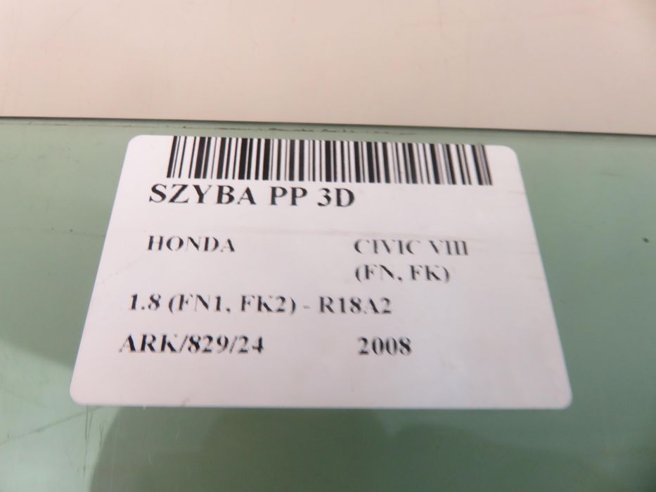 Szyba Prawa Przednia 3d Honda Civic VIII