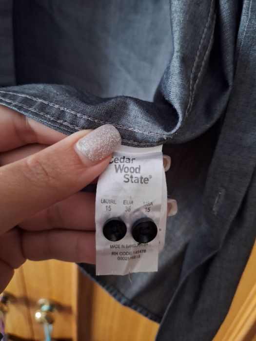 Camisa Manga Comprida Cinzenta T: 38 Primark