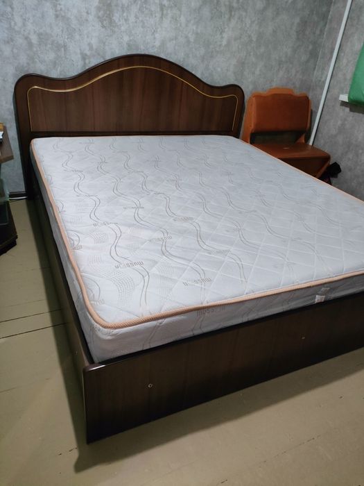 Ліжко двухспальне з ортопедичним матрасом, кровать, матрас
