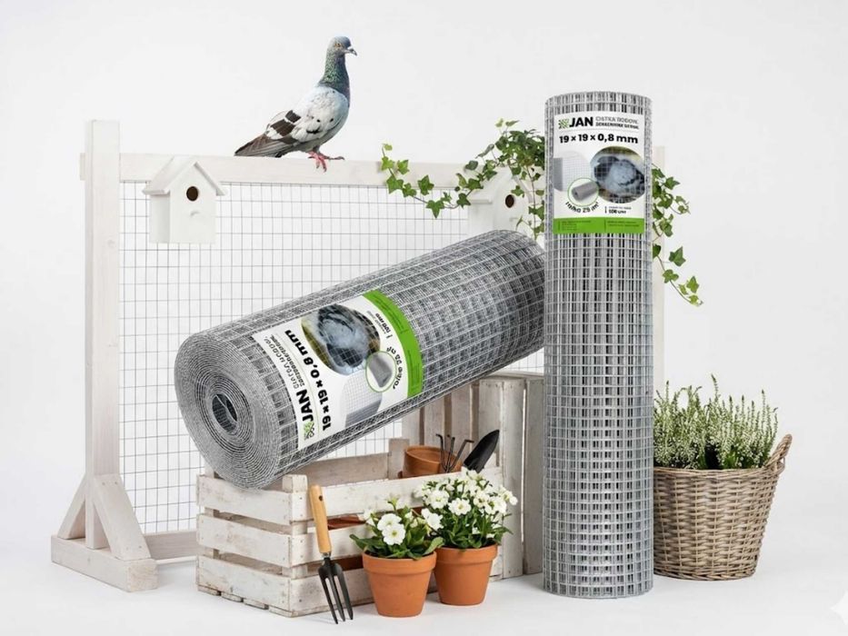 Siatka Hodowlana Zgrzewana 1x25 19x19mm Ocynk Ogrodzeniowa Do Zwierząt