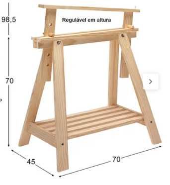 Par de Cavalete regulável pinho