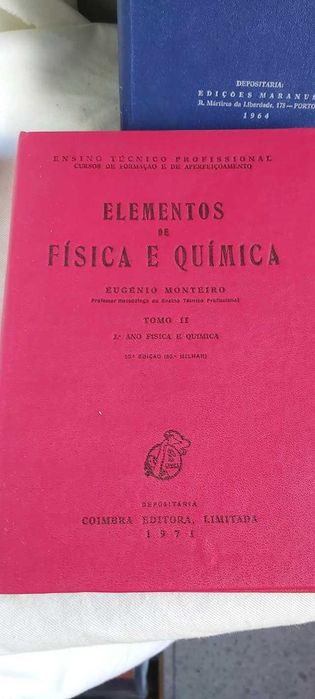 Livros Escolares de Físico-Química (Relíquias)