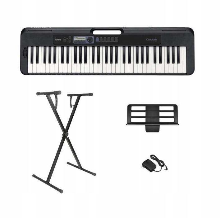 Keyboard CASIO CT-S300 dynamiczna klawiatura, statyw, zasilacz, nowy