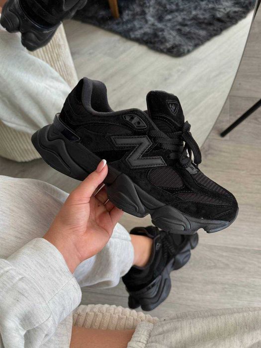 ТОП ПРОДАЖ!New Balance 9060 Triple Black 36 37 38 39 40 41 42 43 44 45