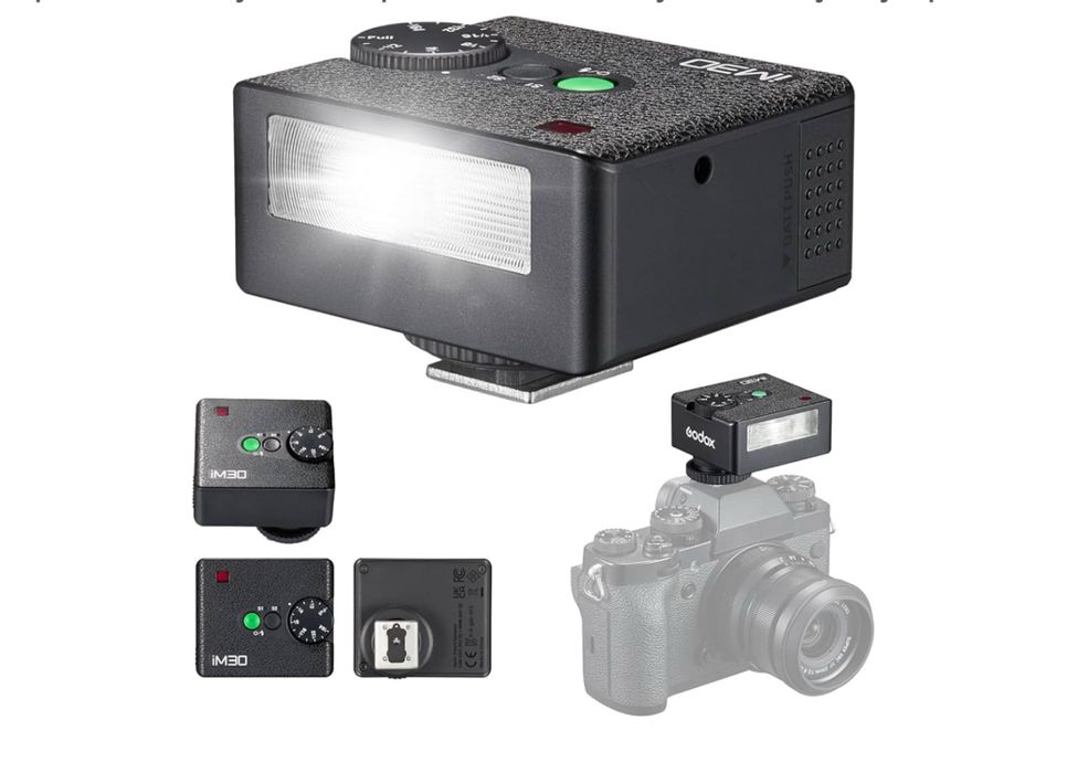 Godox iM30 Mini lampa błyskowa, GN15 7 poziomów mocy lampy błyskowej