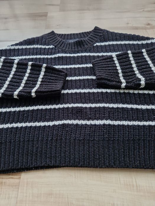 Sweter w paski biało-czarne roz.164-170 New Look