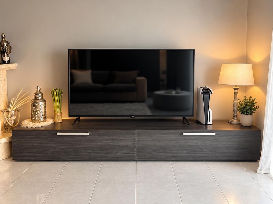 Movel tv cinza escuro