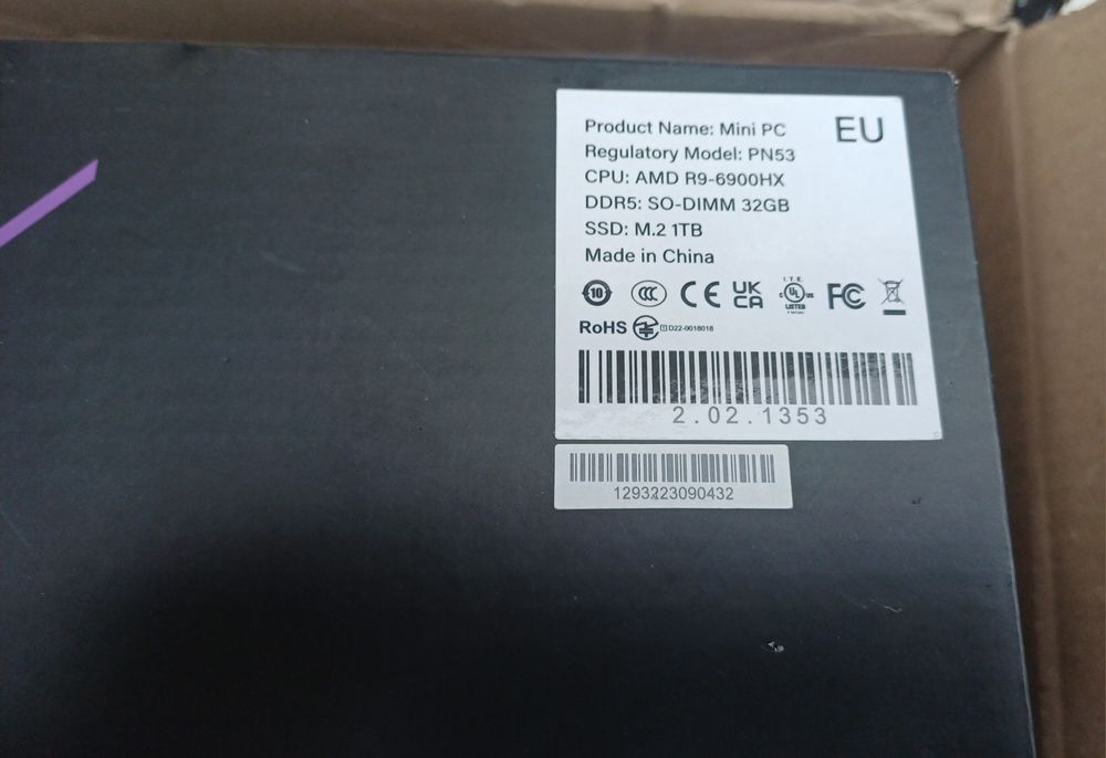 Ryzen 9 DDR5 32 Gb SSD M.2 1 Tb Geekom AS6 mini PC Radeon AMD пк нетто