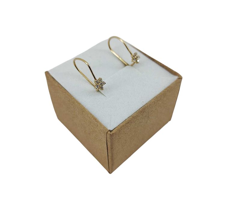 Złote kolczyki P. 585 W: 0,83G
