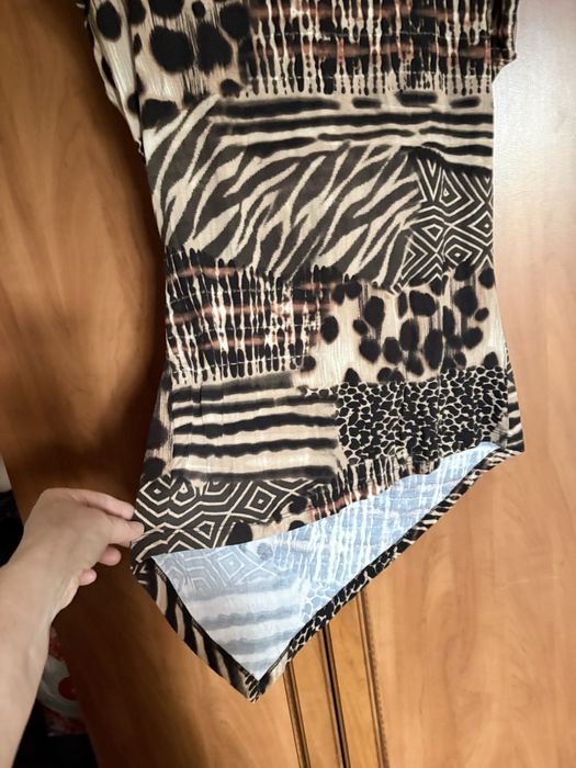 Tunika damska BC Best Connections 36 animal print patchwork asymetryczna